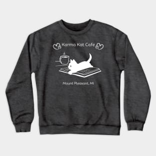 KKC Cat laying on a book Crewneck Sweatshirt